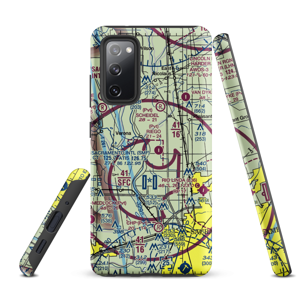 Lauppes Strip (CA22) VFR Sectional Samsung Phone Case Samsung Galaxy S20 FE model shown