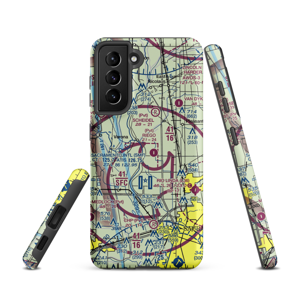 Lauppes Strip (CA22) VFR Sectional Samsung Phone Case Samsung Galaxy S21 model shown