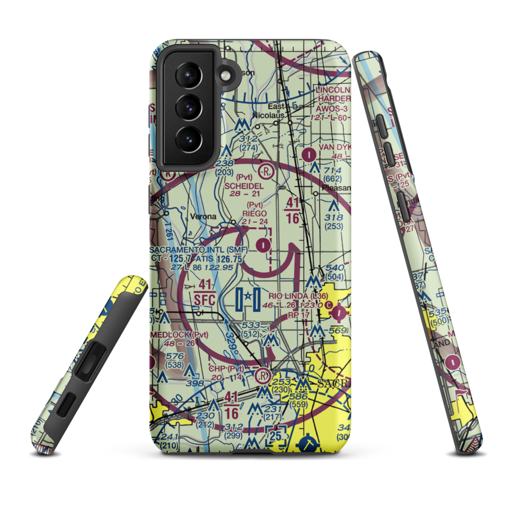 Lauppes Strip (CA22) VFR Sectional Samsung Phone Case Samsung Galaxy S21 Plus model shown