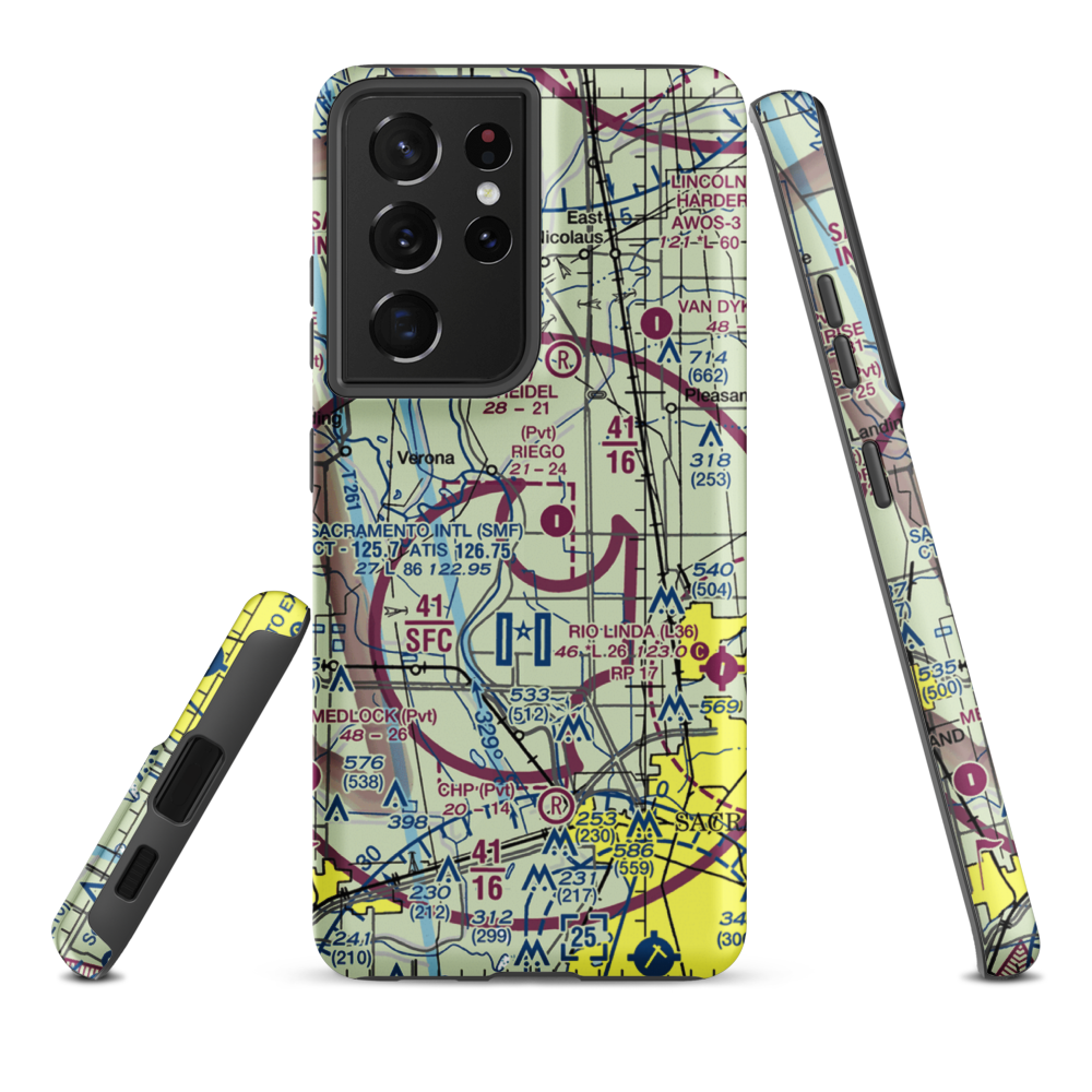 Lauppes Strip (CA22) VFR Sectional Samsung Phone Case Samsung Galaxy S21 Ultra model shown
