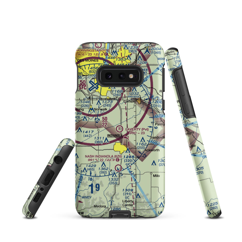 Laverty Field (IA41) VFR Sectional Samsung Phone Case Samsung Galaxy S10e model shown