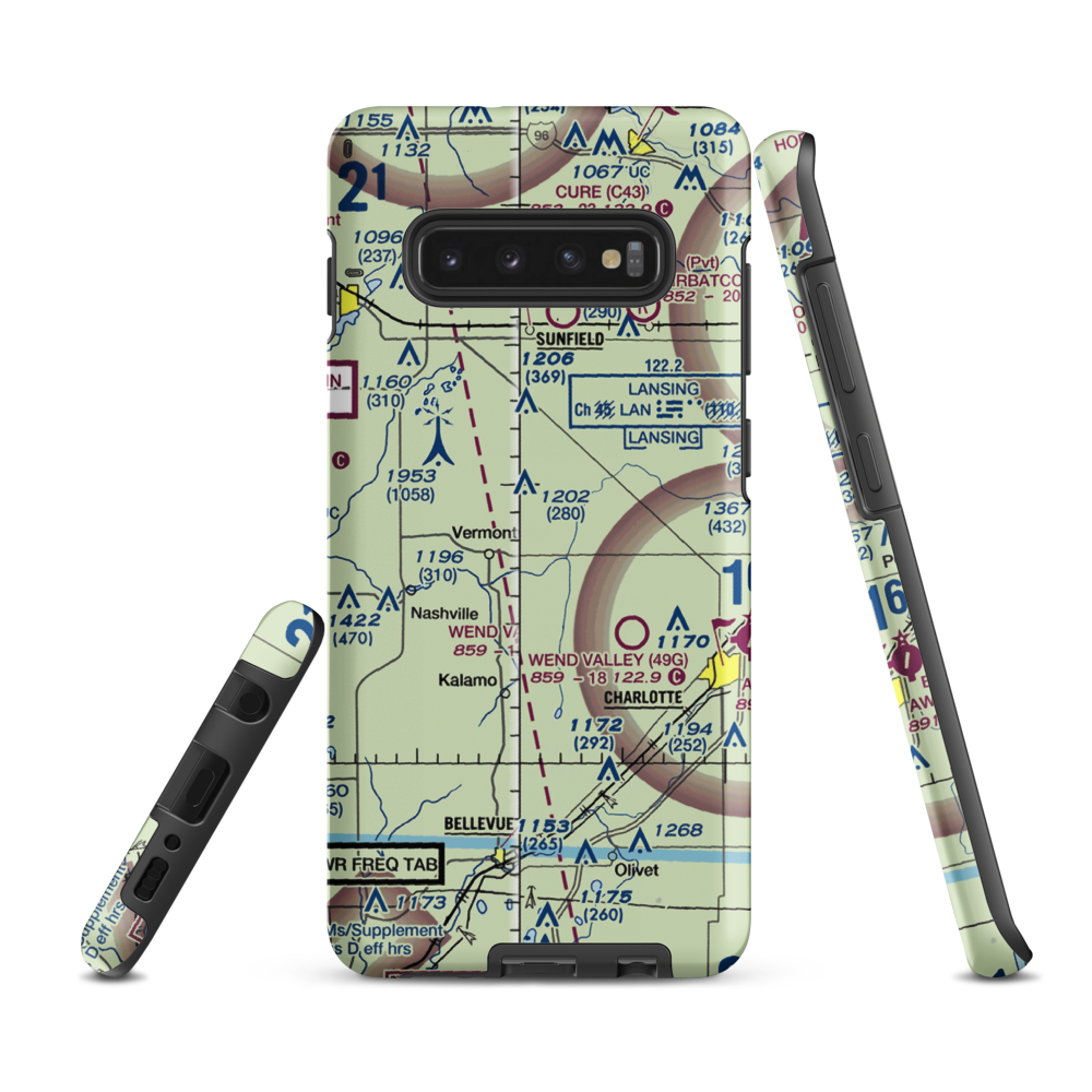 Law Field (35MI) VFR Sectional Samsung Phone Case Samsung Galaxy S10 Plus model shown