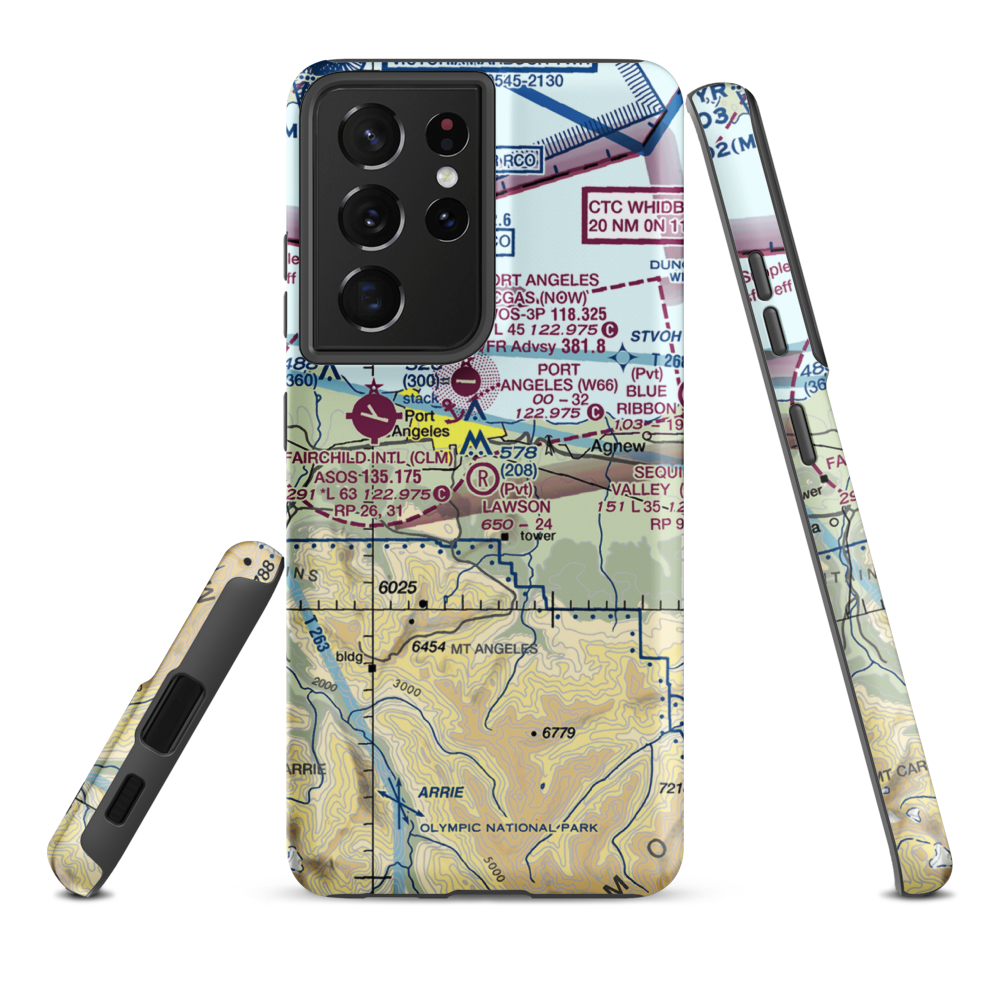 Lawson Airpark (WN21) VFR Sectional Samsung Phone Case Samsung Galaxy S21 Plus model shown