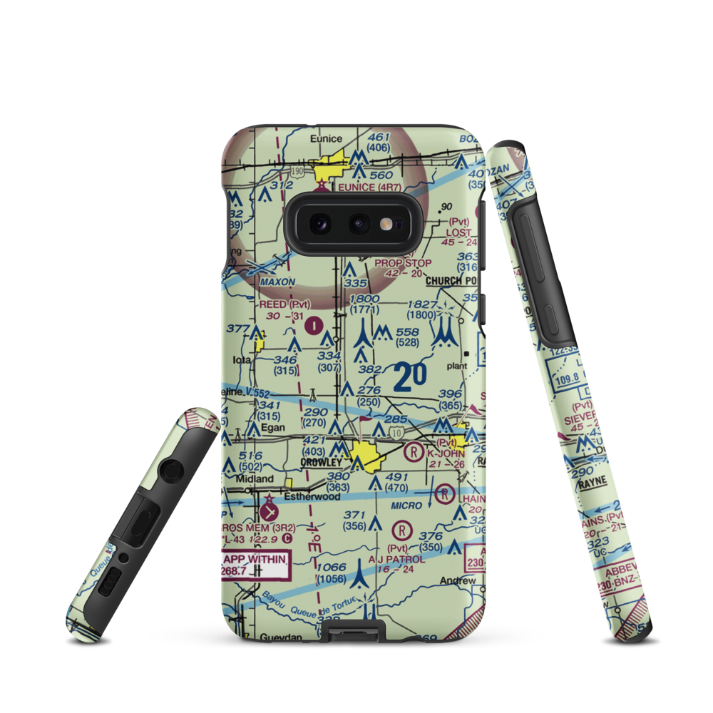 Lawson Field (99LA) VFR Sectional Samsung Phone Case Samsung Galaxy S10 Plus model shown
