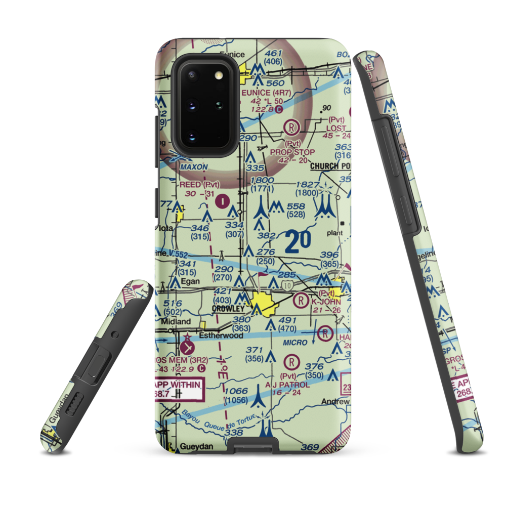 Lawson Field (99LA) VFR Sectional Samsung Phone Case Samsung Galaxy S20 Plus model shown