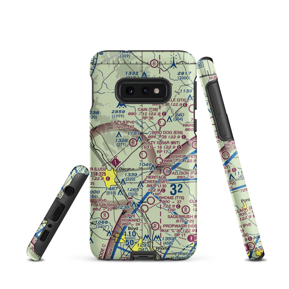 Lazy G Bar Ranch Airport (09T) VFR Sectional Samsung Phone Case Samsung Galaxy S10 Plus model shown