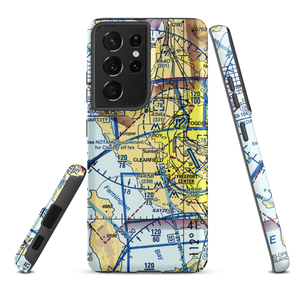 Lbl Farms Airport (UT48) VFR Sectional Samsung Phone Case Samsung Galaxy S21 Ultra model shown