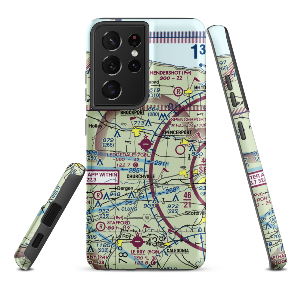 Ledgedale Airpark (7G0) VFR Sectional Samsung Phone Case Samsung Galaxy S21 Ultra model shown