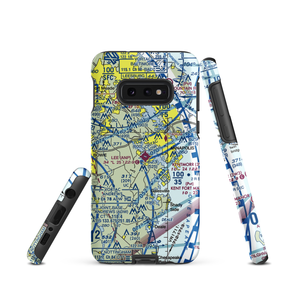 Lee Airport (ANP) VFR Sectional Samsung Phone Case Samsung Galaxy S10 Plus model shown
