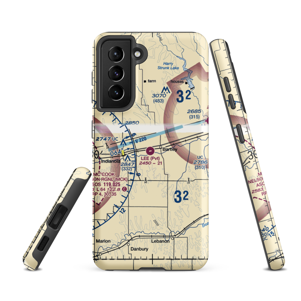 Lee Field (6NE7) VFR Sectional Samsung Phone Case Samsung Galaxy S21 FE model shown