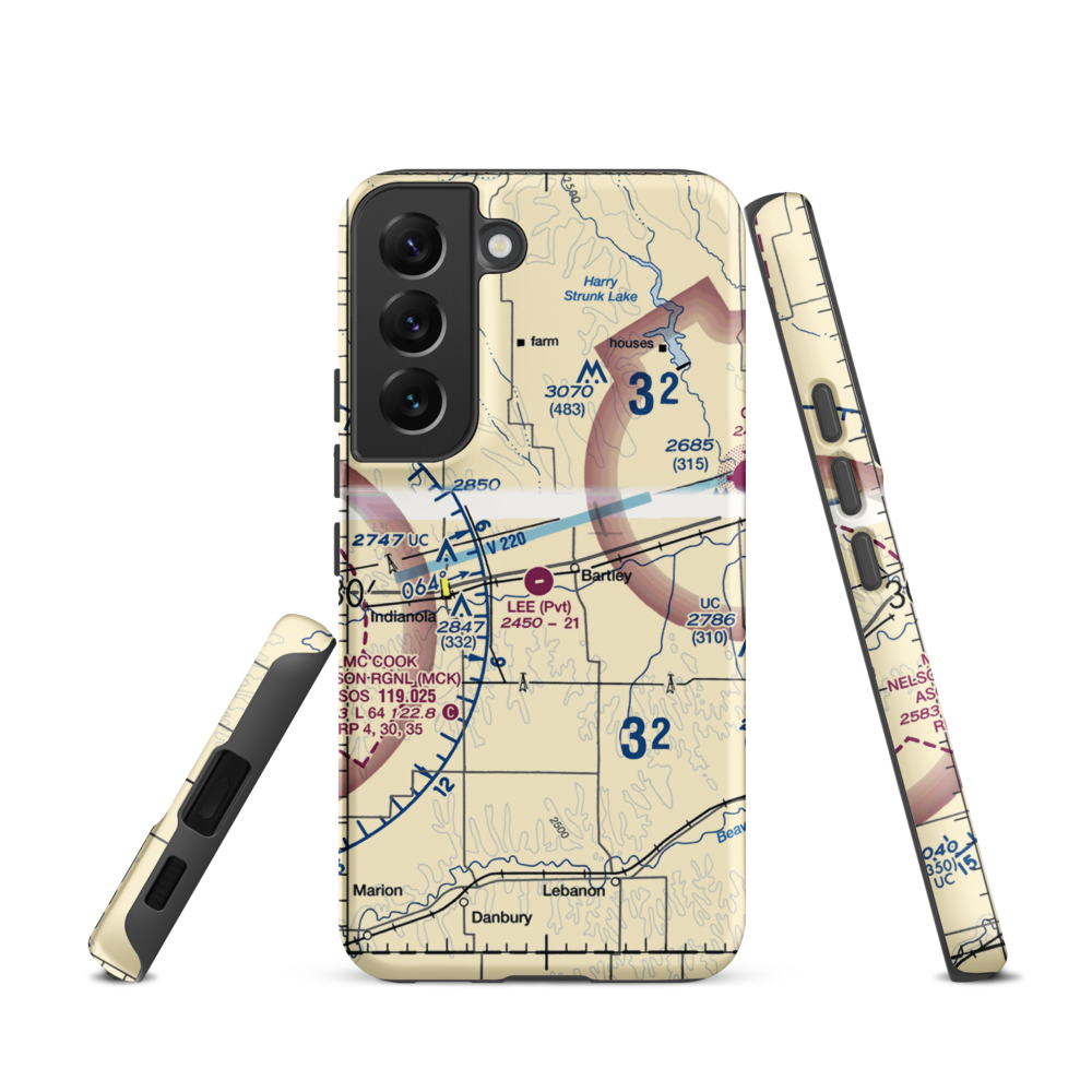 Lee Field (6NE7) VFR Sectional Samsung Phone Case Samsung Galaxy S22 model shown