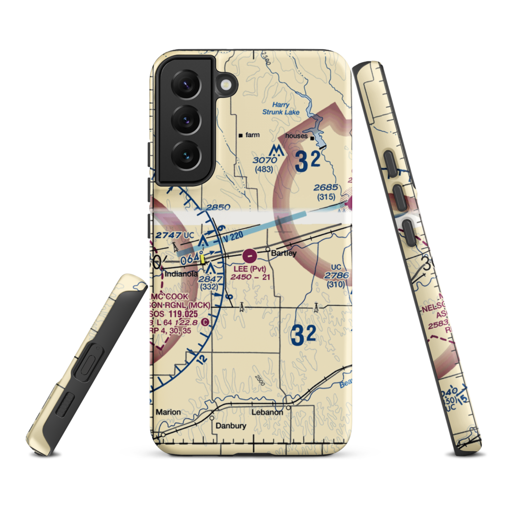 Lee Field (6NE7) VFR Sectional Samsung Phone Case Samsung Galaxy S22 Plus model shown