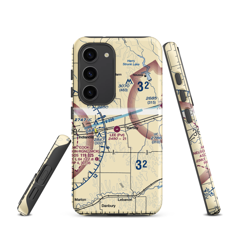 Lee Field (6NE7) VFR Sectional Samsung Phone Case Samsung Galaxy S23 model shown