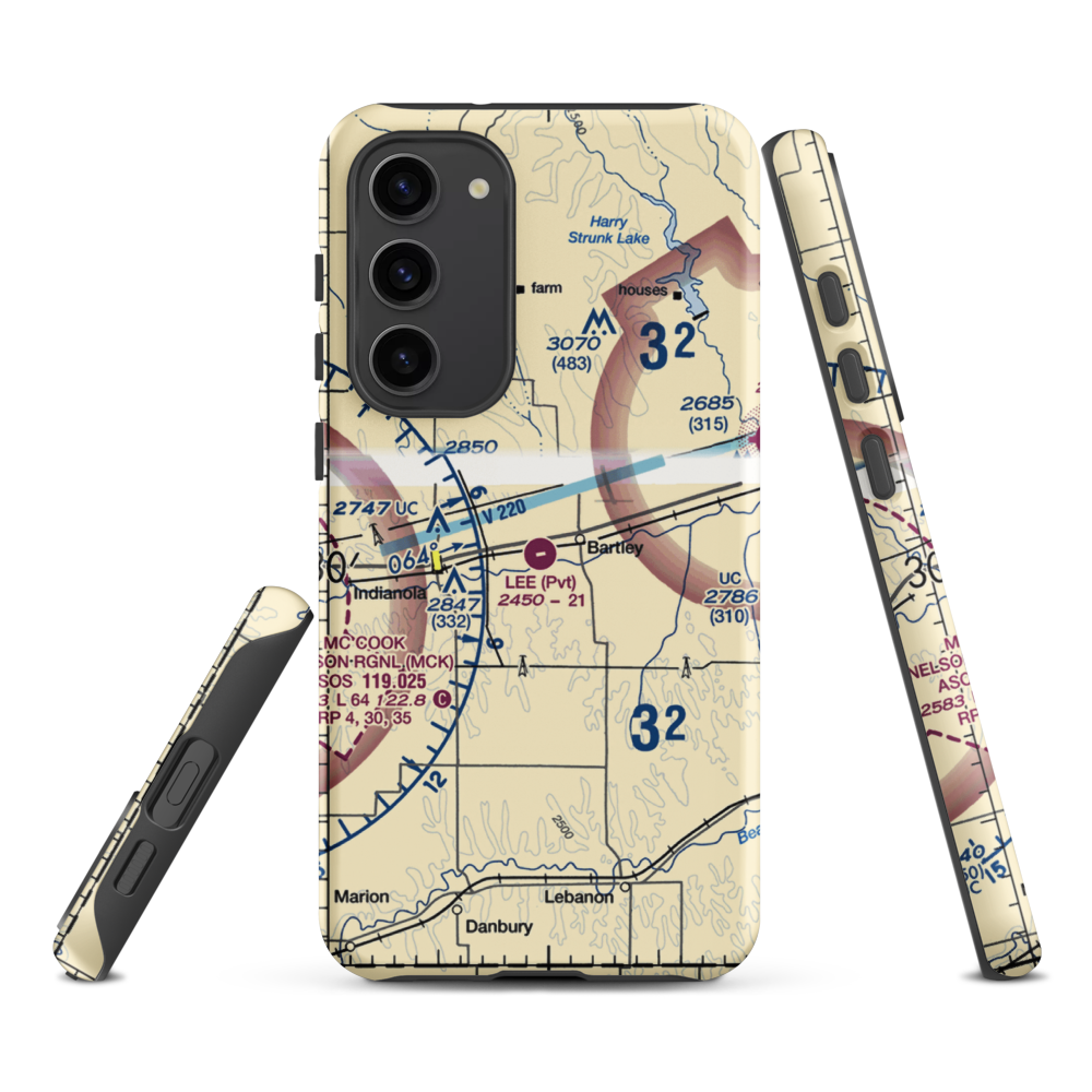 Lee Field (6NE7) VFR Sectional Samsung Phone Case Samsung Galaxy S23 Plus model shown