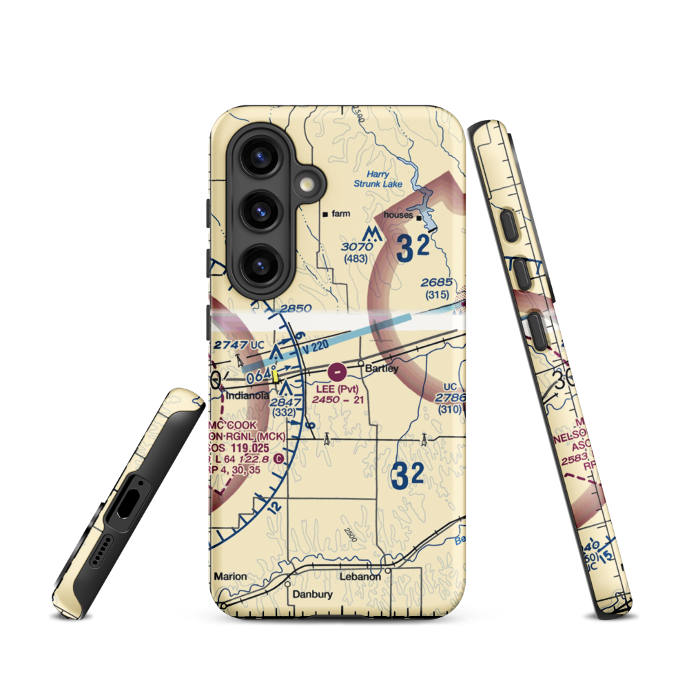 Lee Field (6NE7) VFR Sectional Samsung Phone Case Samsung Galaxy S24 model shown