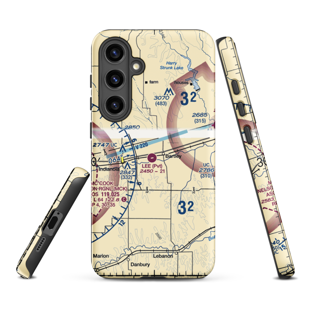 Lee Field (6NE7) VFR Sectional Samsung Phone Case Samsung Galaxy S24 Plus model shown