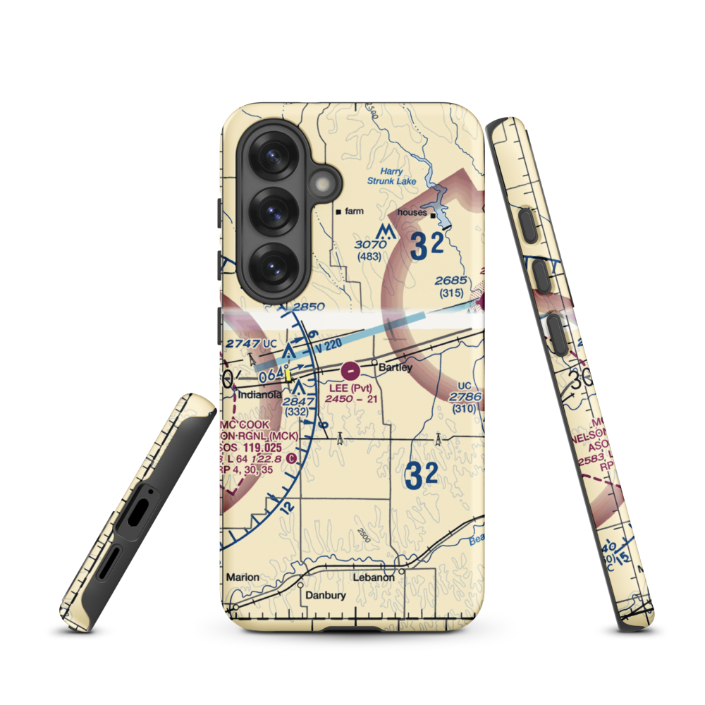 Lee Field (6NE7) VFR Sectional Samsung Phone Case Samsung Galaxy S25 model shown