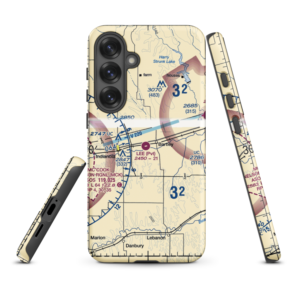 Lee Field (6NE7) VFR Sectional Samsung Phone Case Samsung Galaxy S25 Plus model shown