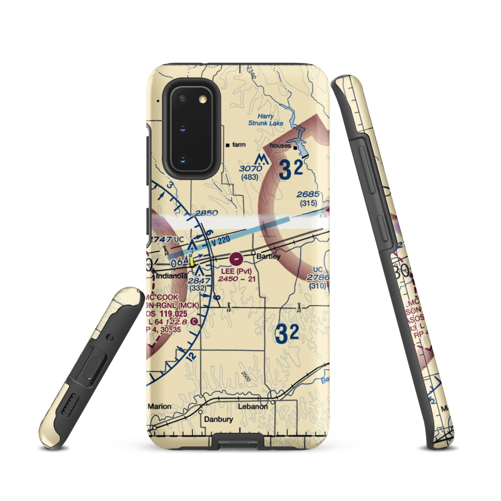 Lee Field (6NE7) VFR Sectional Samsung Phone Case Samsung Galaxy S20 model shown