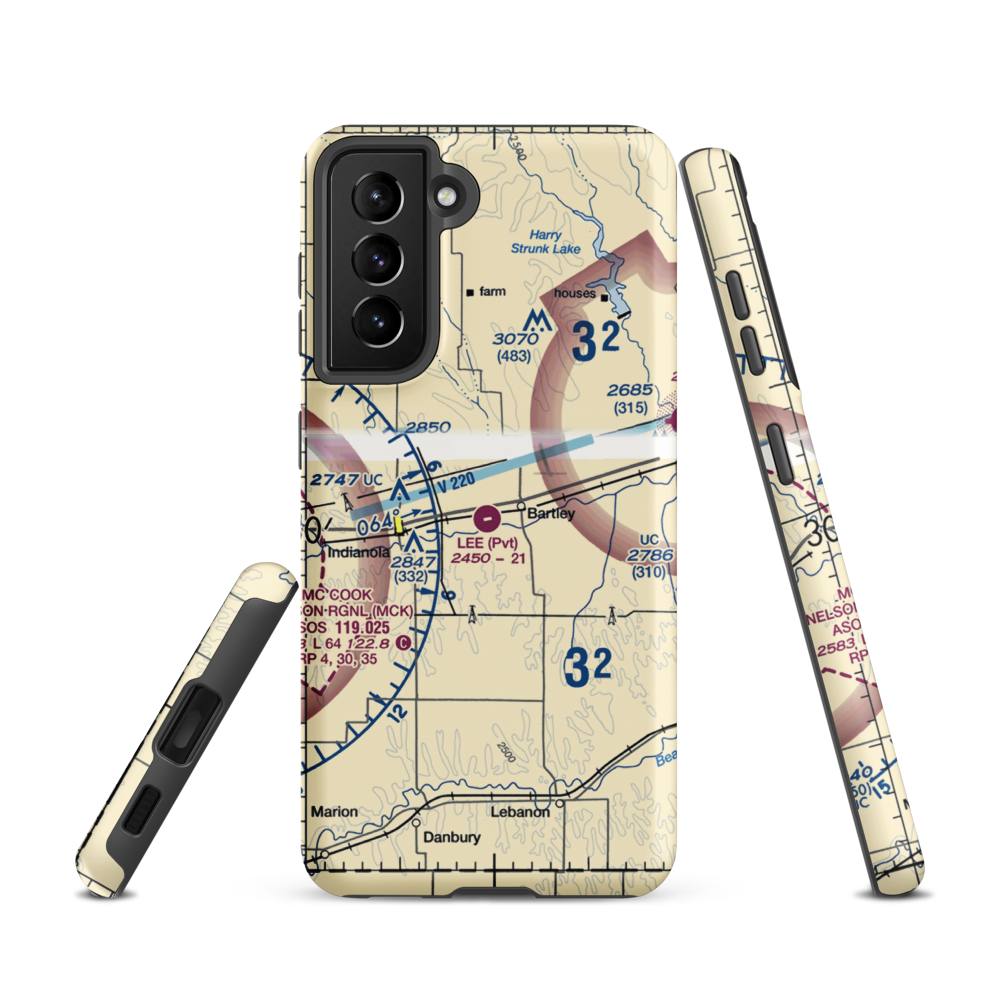 Lee Field (6NE7) VFR Sectional Samsung Phone Case Samsung Galaxy S21 model shown