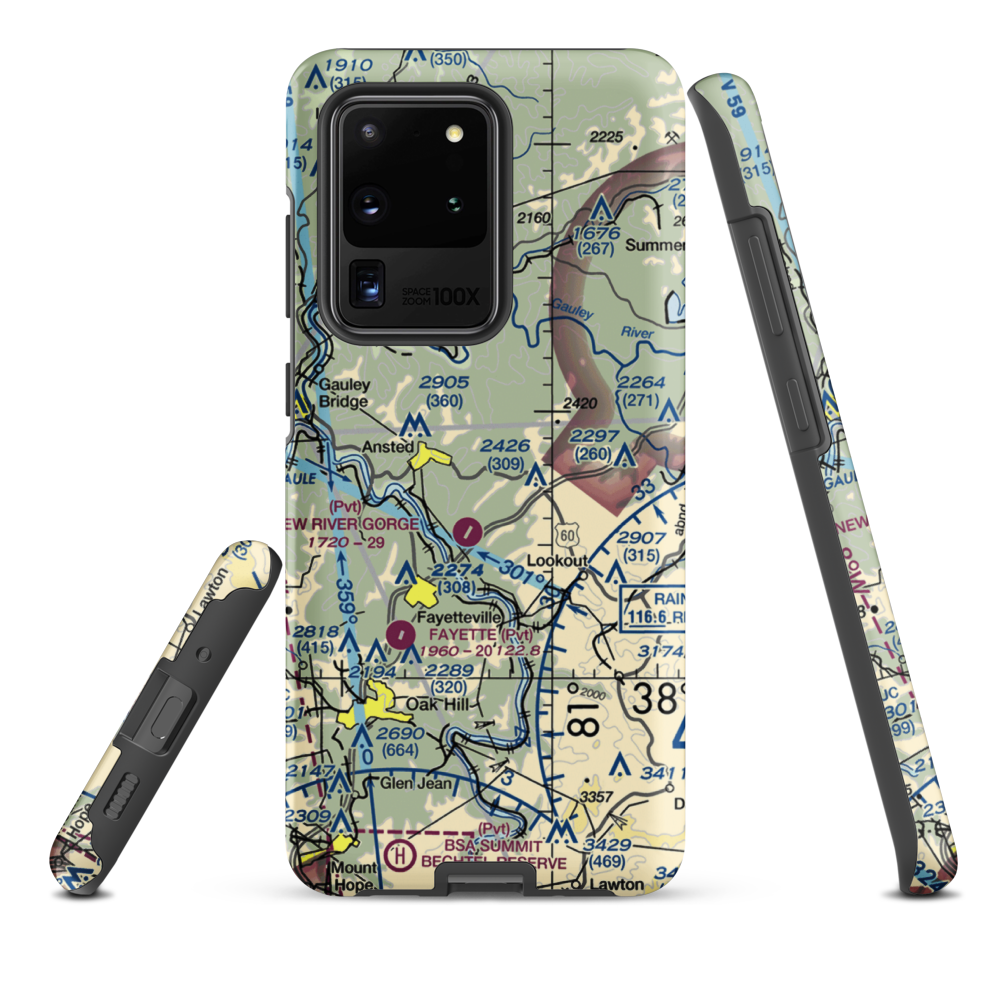 Lee Massey Airport (WV01) VFR Sectional Samsung Phone Case Samsung Galaxy S20 Ultra model shown