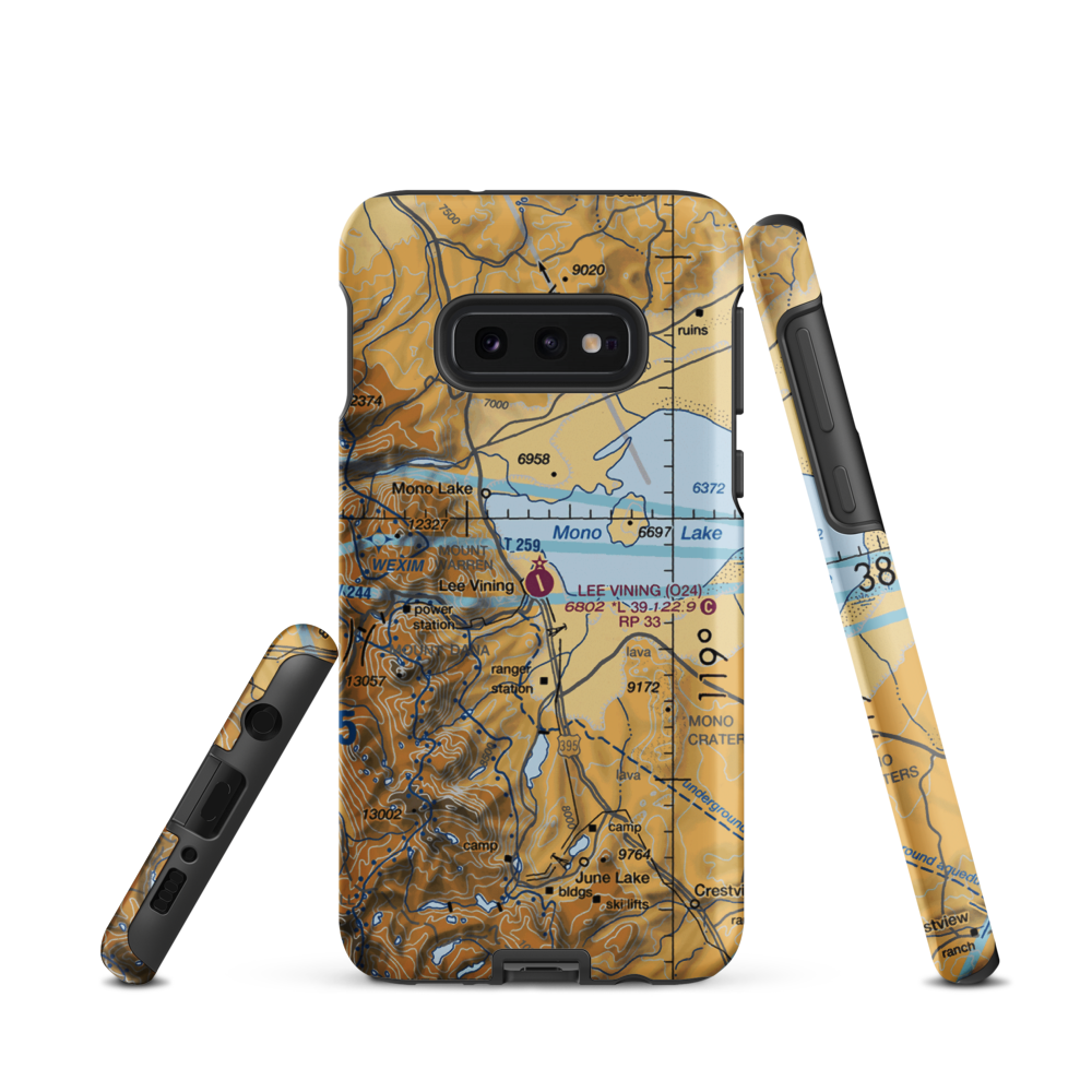 Lee Vining Airport (O24) VFR Sectional Samsung Phone Case Samsung Galaxy S10e model shown