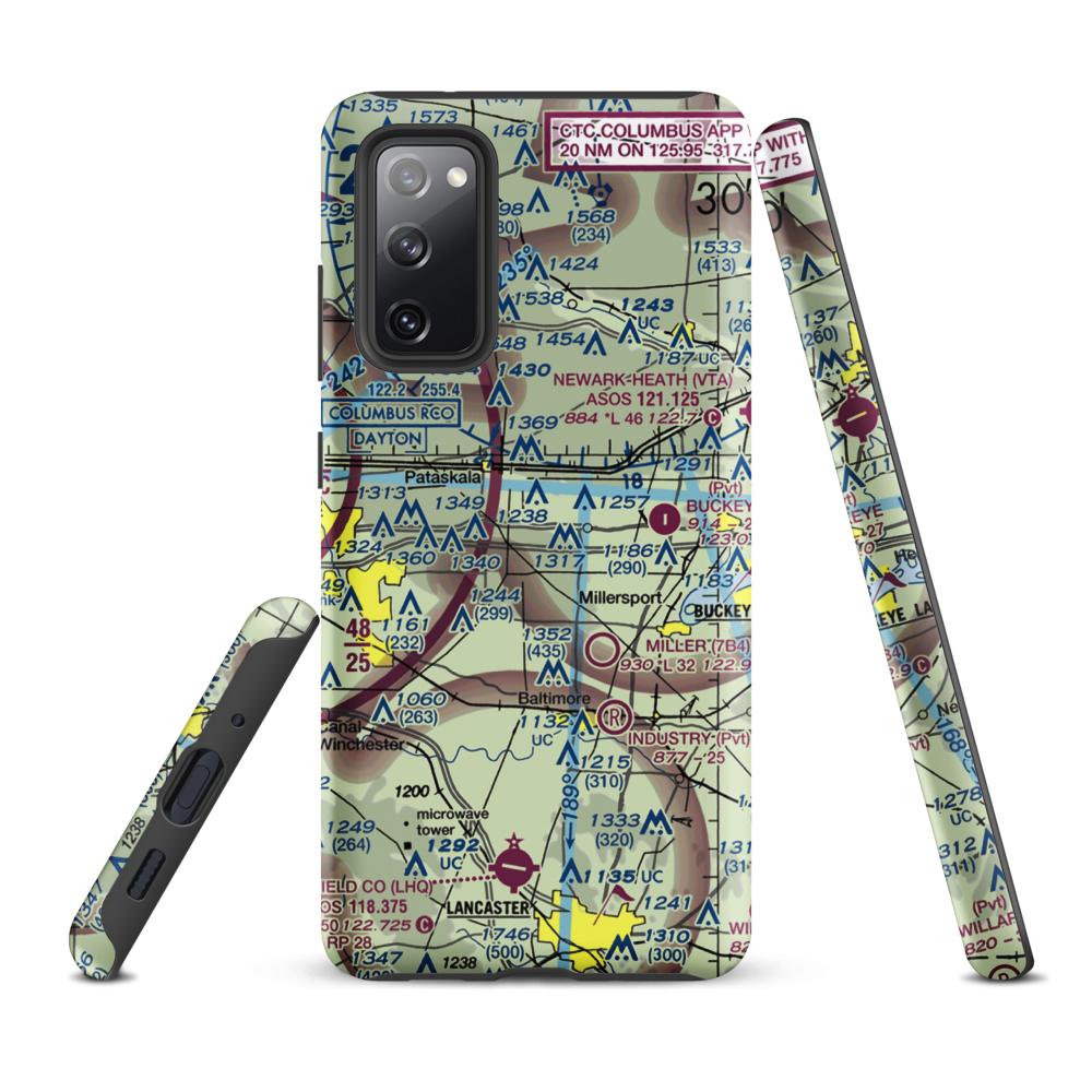 Lee's Dogpatch Airport (OI56) VFR Sectional Samsung Phone Case Samsung Galaxy S20 FE model shown