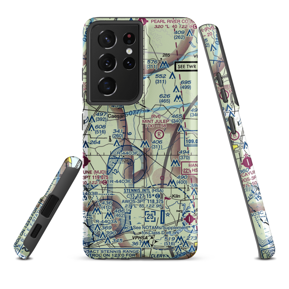 Lee's Field (MS74) VFR Sectional Samsung Phone Case Samsung Galaxy S21 Ultra model shown
