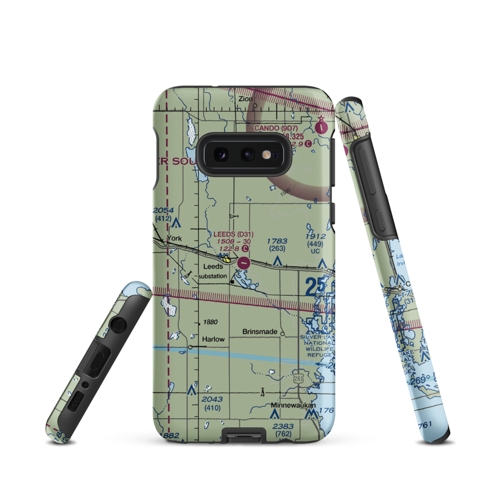 Leeds Municipal Airport (D31) VFR Sectional Samsung Phone Case Samsung Galaxy S10 Plus model shown