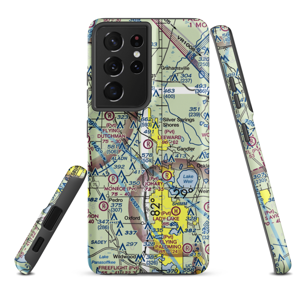 Leeward Air Ranch Airport (FD04) VFR Sectional Samsung Phone Case Samsung Galaxy S21 Ultra model shown