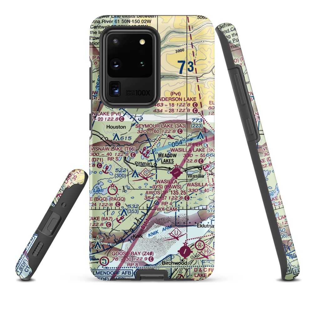 Leisurewood Airstrip Owners Assoc Airport (9AK6) VFR Sectional Samsung Phone Case Samsung Galaxy S20 Ultra model shown
