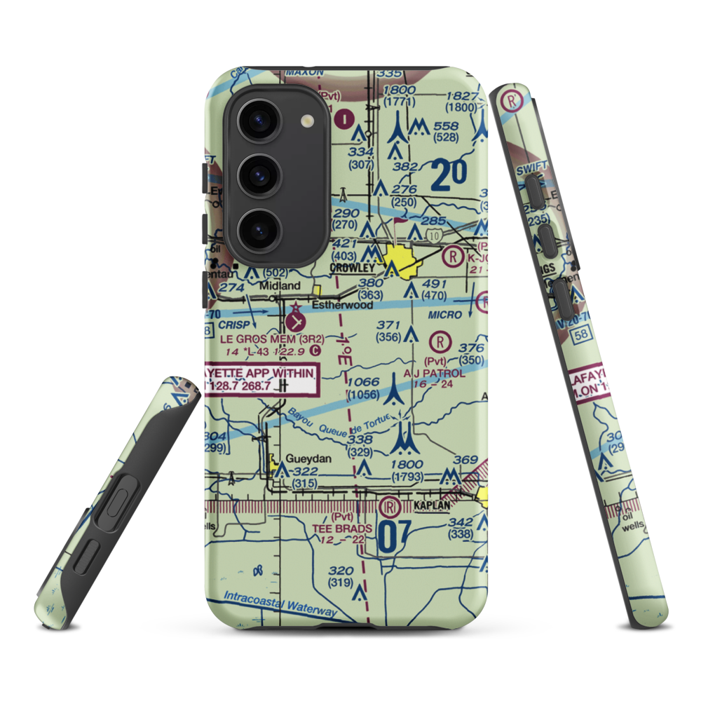 Lejeune Airport (00LS) VFR Sectional Samsung Phone Case Samsung Galaxy S23 Plus model shown