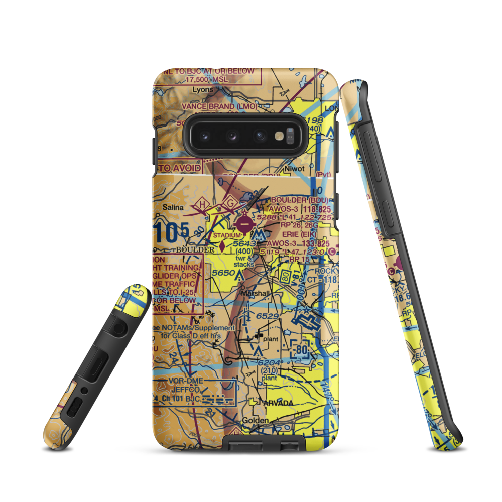 Lemons Private Strip (CO10) VFR Sectional Samsung Phone Case Samsung Galaxy S10 model shown