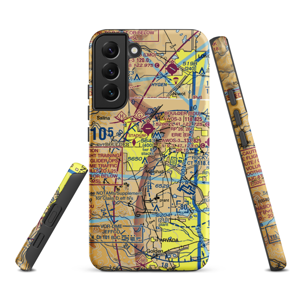 Lemons Private Strip (CO10) VFR Sectional Samsung Phone Case Samsung Galaxy S22 Plus model shown