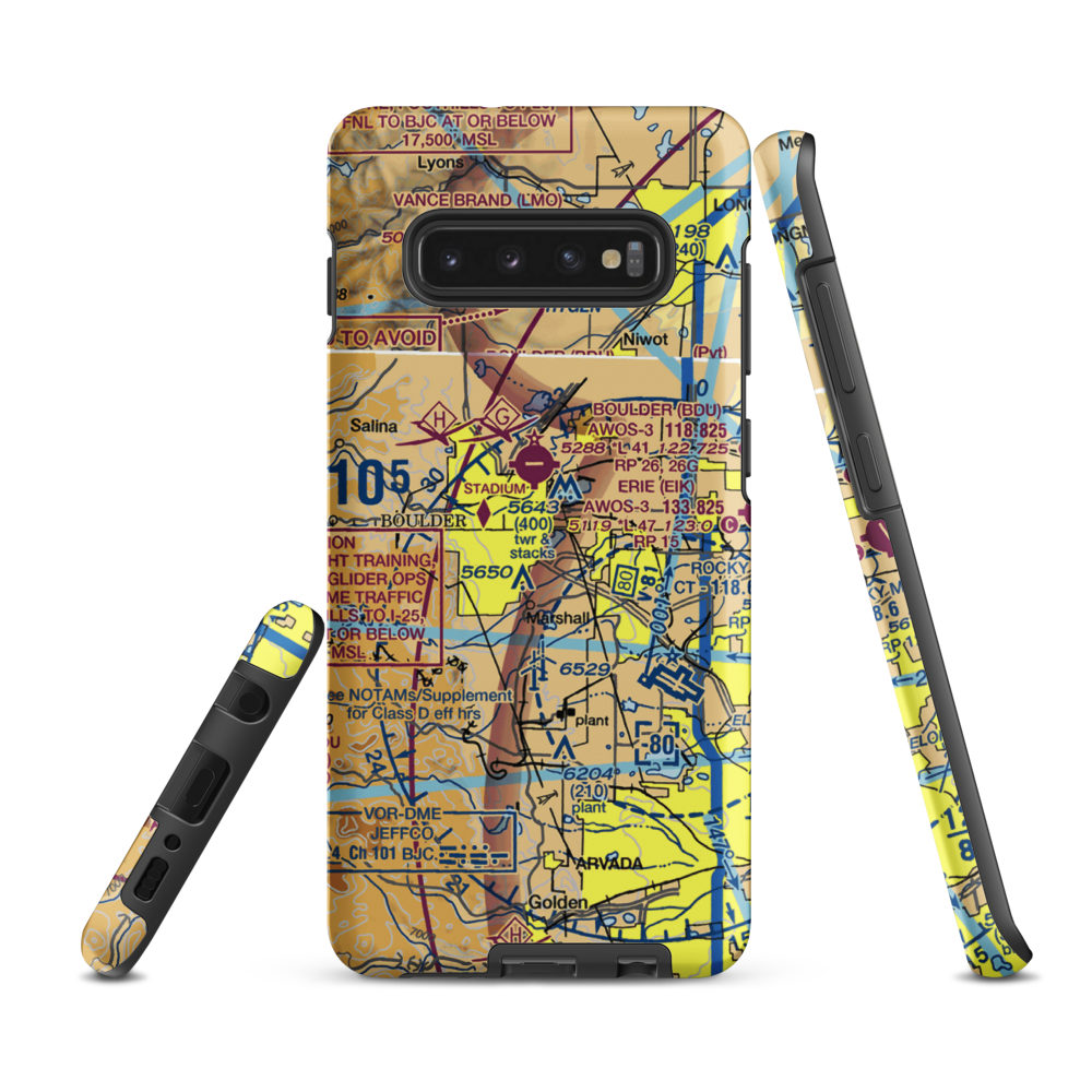 Lemons Private Strip (CO10) VFR Sectional Samsung Phone Case Samsung Galaxy S10 Plus model shown