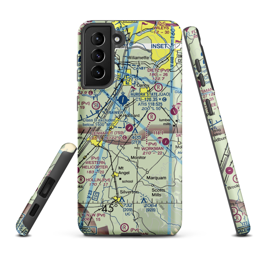 Lenhardt Airpark (7S9) VFR Sectional Samsung Phone Case Samsung Galaxy S21 FE model shown
