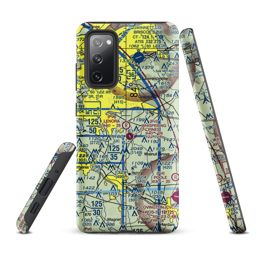 Lenora Airport (2GA9) VFR Sectional Samsung Phone Case Samsung Galaxy S20 FE model shown