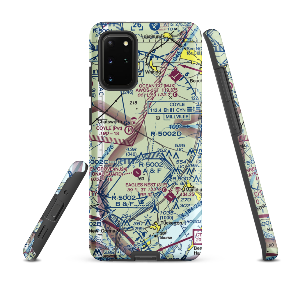 Lentine South Airport (6NJ0) VFR Sectional Samsung Phone Case Samsung Galaxy S20 Plus model shown