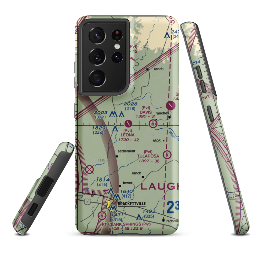 Leona Ranch Airport (75TX) VFR Sectional Samsung Phone Case Samsung Galaxy S21 Ultra model shown