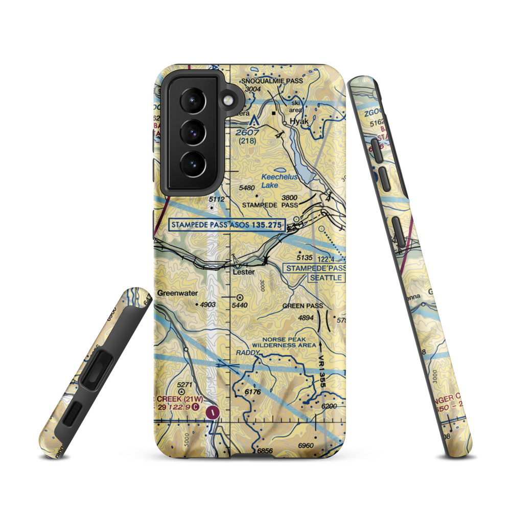 Lester State Ultralightport (15S) VFR Sectional Samsung Phone Case Samsung Galaxy S21 model shown