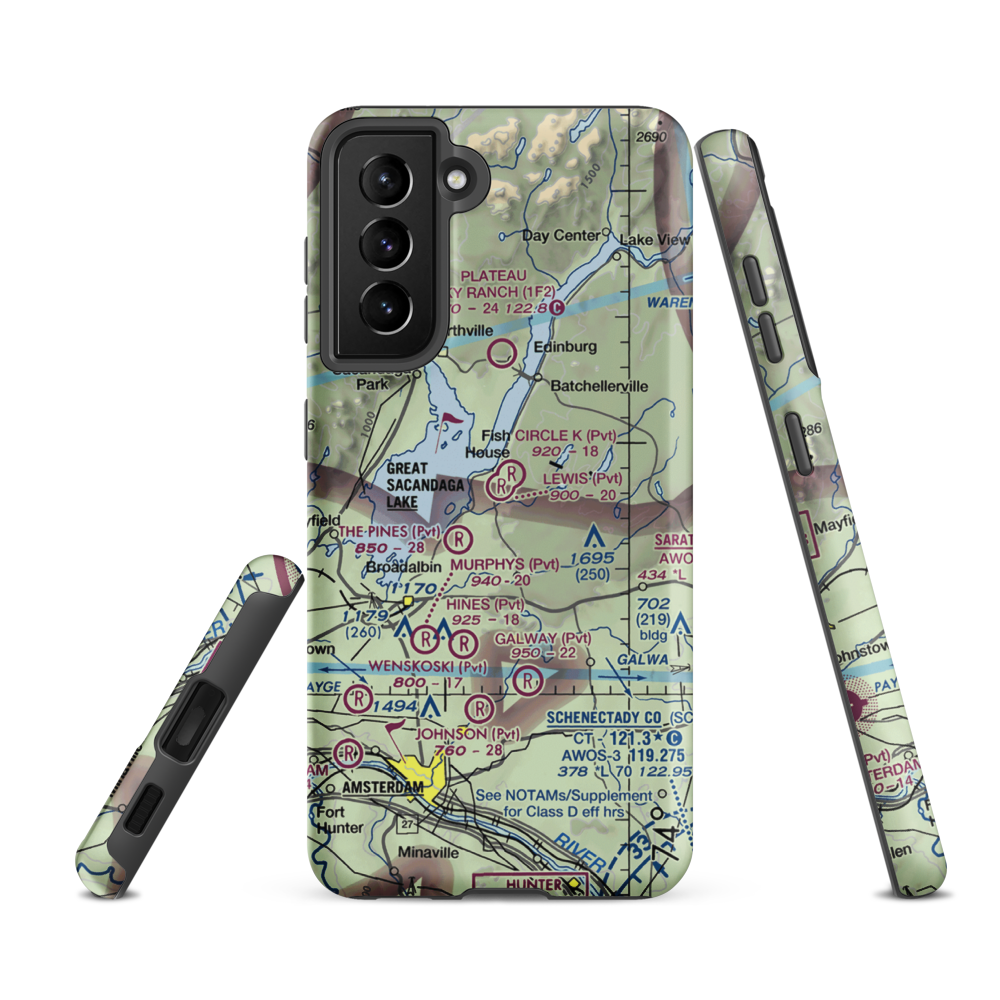 Lewis Field (NY66) VFR Sectional Samsung Phone Case Samsung Galaxy S21 FE model shown
