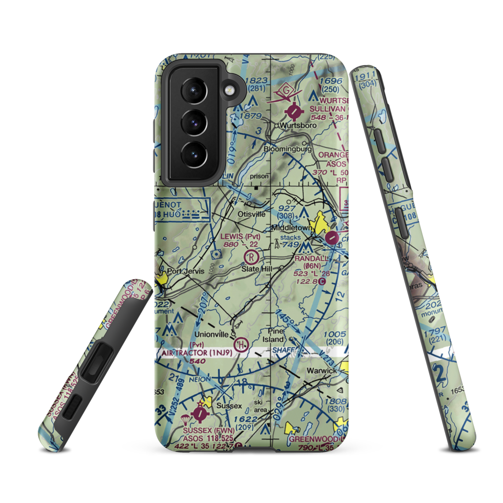 Lewis Landing Airport (NK79) VFR Sectional Samsung Phone Case Samsung Galaxy S21 FE model shown