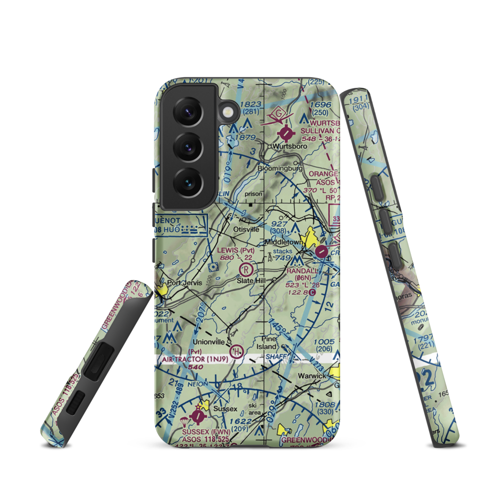 Lewis Landing Airport (NK79) VFR Sectional Samsung Phone Case Samsung Galaxy S22 model shown
