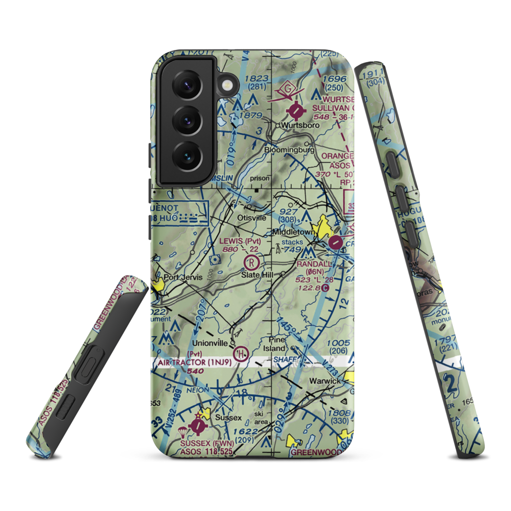 Lewis Landing Airport (NK79) VFR Sectional Samsung Phone Case Samsung Galaxy S22 Plus model shown