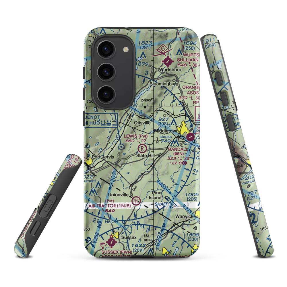 Lewis Landing Airport (NK79) VFR Sectional Samsung Phone Case Samsung Galaxy S23 Plus model shown