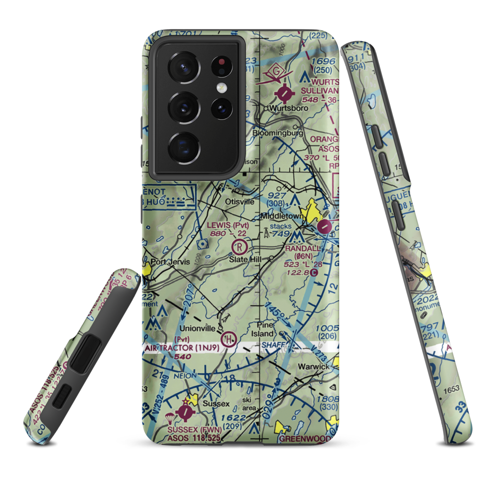 Lewis Landing Airport (NK79) VFR Sectional Samsung Phone Case Samsung Galaxy S21 Ultra model shown