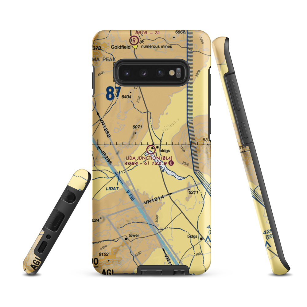 Lida Junction Airport (0L4) VFR Sectional Samsung Phone Case Samsung Galaxy S10 Plus model shown