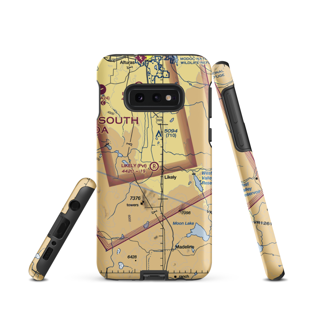 Likely Airport (9CL3) VFR Sectional Samsung Phone Case Samsung Galaxy S10e model shown