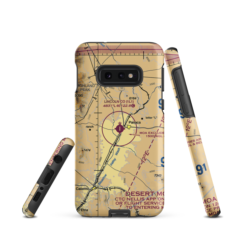 Lincoln County Airport (1L1) VFR Sectional Samsung Phone Case Samsung Galaxy S10 Plus model shown