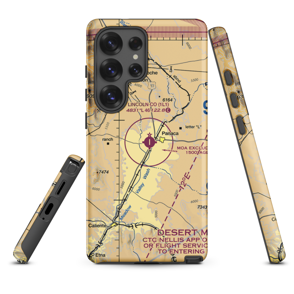 Lincoln County Airport (1L1) VFR Sectional Samsung Phone Case Samsung Galaxy S25 Ultra model shown
